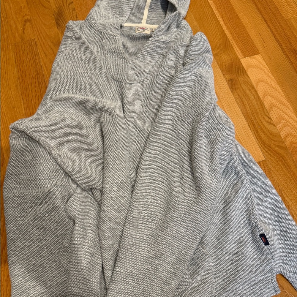 Faherty Men's Textured Gray Sweater - Picture 3 of 5